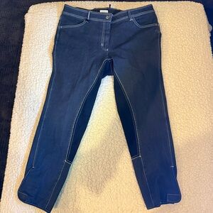 ROMFH Sarafina Breeches 34R Navy | Women’s Knee Grip Equestrian Riding Pants